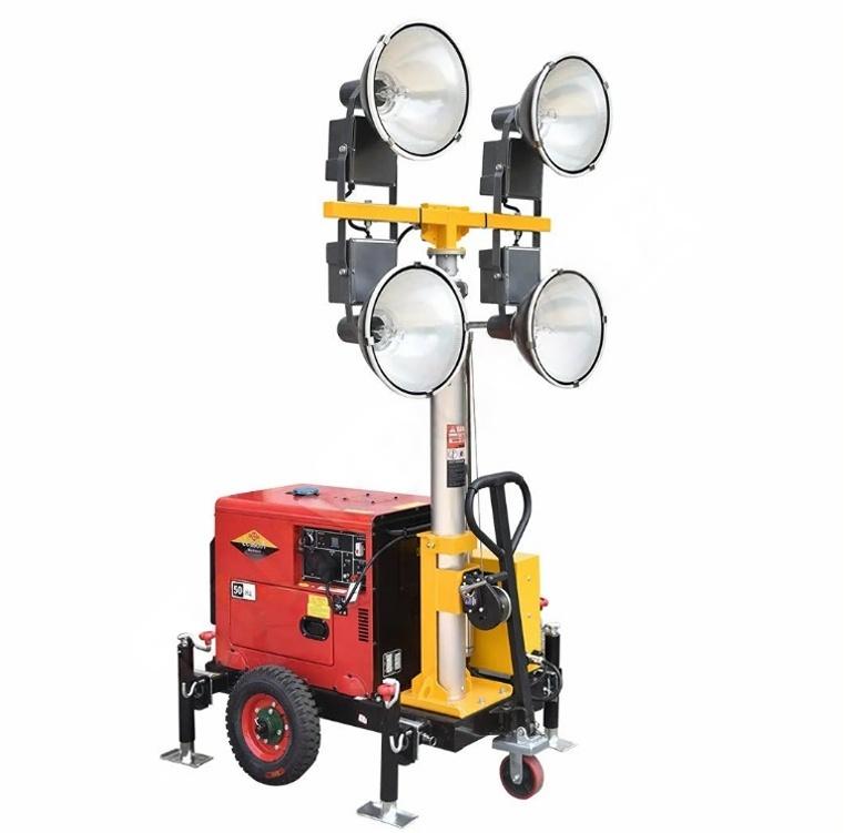 Quality Outdoor Power - 高品質ポータブルモバイル発電式移動照明塔（屋外夜間照明用）