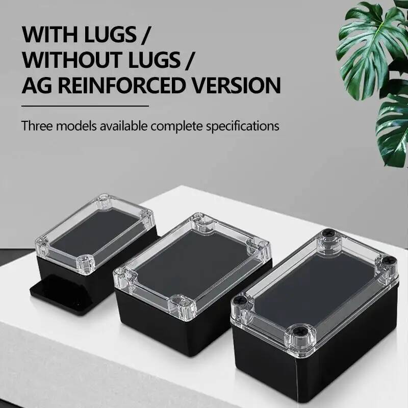 Outdoor Power Box Cover - 2 個透明カバー防水ジャンクションボックス黒プラスチック端子スイッチボックス屋内屋外セキュリティカメラ電源用