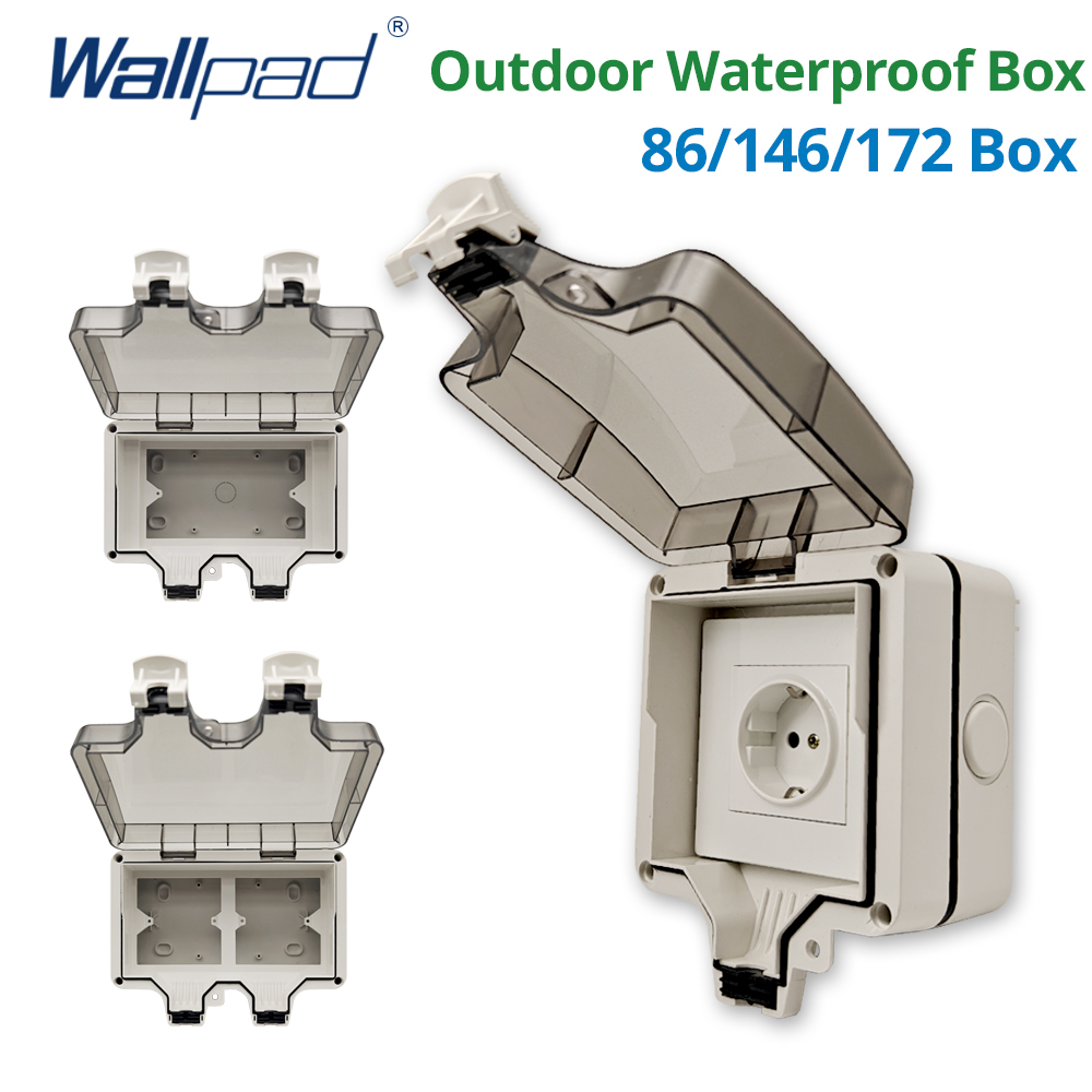 Outdoor Power Box Cover - Wallpad IP66 防塵防水屋外ボックス壁スイッチとソケット外家庭菜園 86 146 172