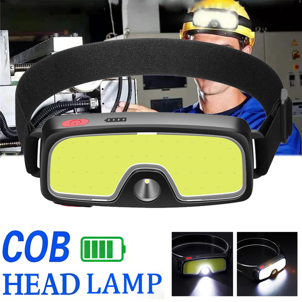 Outdoor Power Inc - 強力な COB ヘッドランプ Type-c/USB 充電式ヘッド懐中電灯内蔵バッテリー屋外釣りキャンプランタン防水トーチ