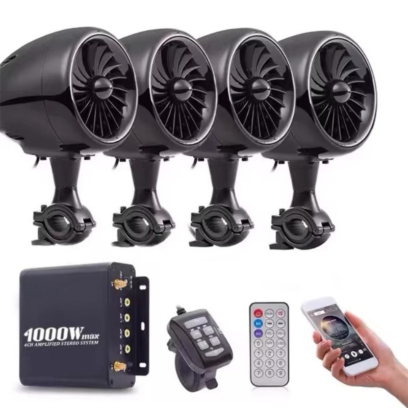 Quality Outdoor Power - 改造済み1000Wハイパワー高音質屋外ATVバイク用オーディオバイク用スピーカー