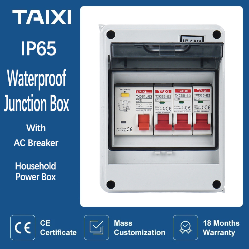 Outdoor Power Box Cover - 屋外家庭用スイッチmcb,防水電気分布ボックス,回路ブレーカー,電源付きプラスチックジャンクションワイヤーボックスip65