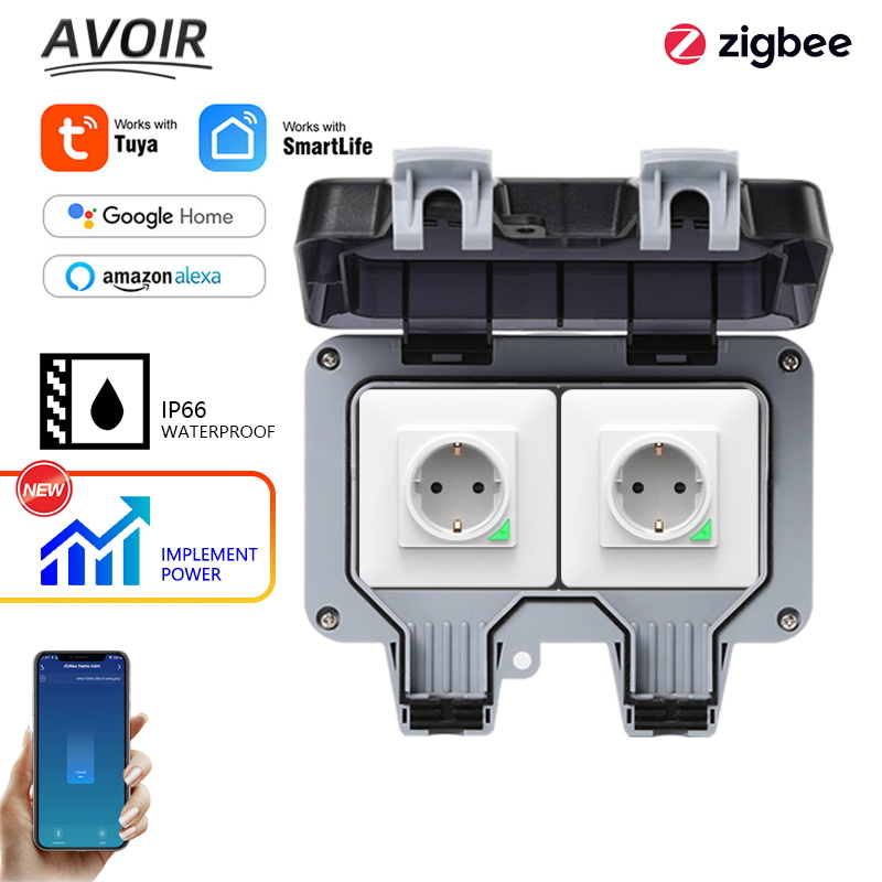 Outdoor Usb Power Outlet - Avoir Tuya Zigbee 電気ソケット IP66 防水屋外