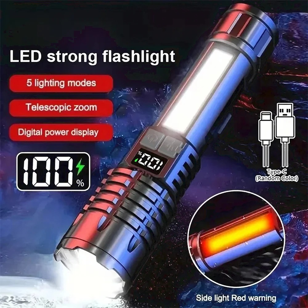 Outdoor Power Inc - Heinast ハイパワー LED 懐中電灯強力な TYPE-C 充電式