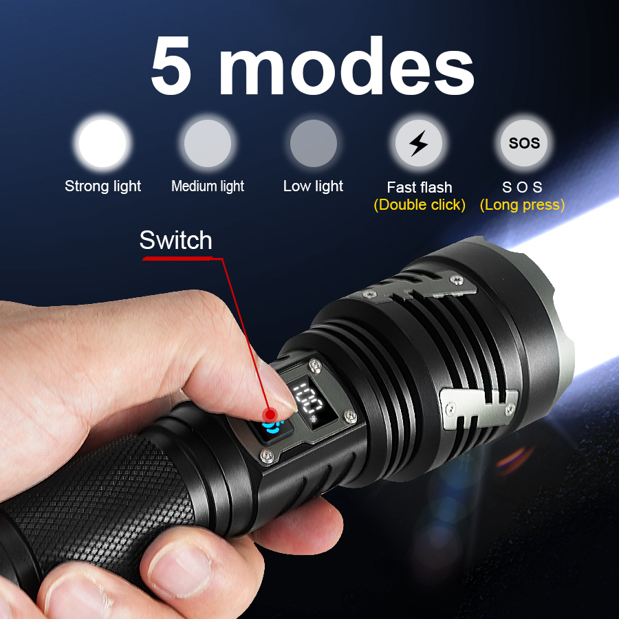 ハイパワー Led 懐中電灯 XHP360 芯超強力トーチ自 - Quality Outdoor Power のレビューと価格