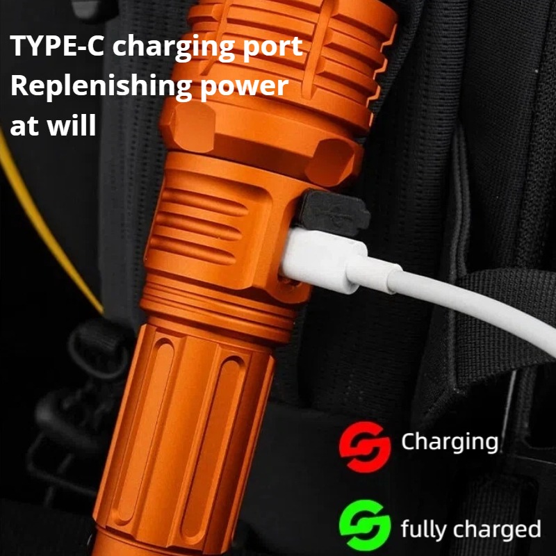 強力な光 LED 懐中電灯ズーム可能 TYPE-C 充電式屋 - Outdoor Power Inc のレビューと価格