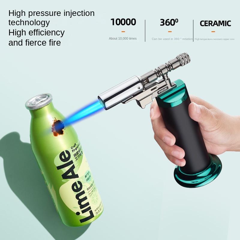 強力な防風ブルーフレームジェットトーチガスライター屋外葉巻バ - Quality Outdoor Power のレビューと価格