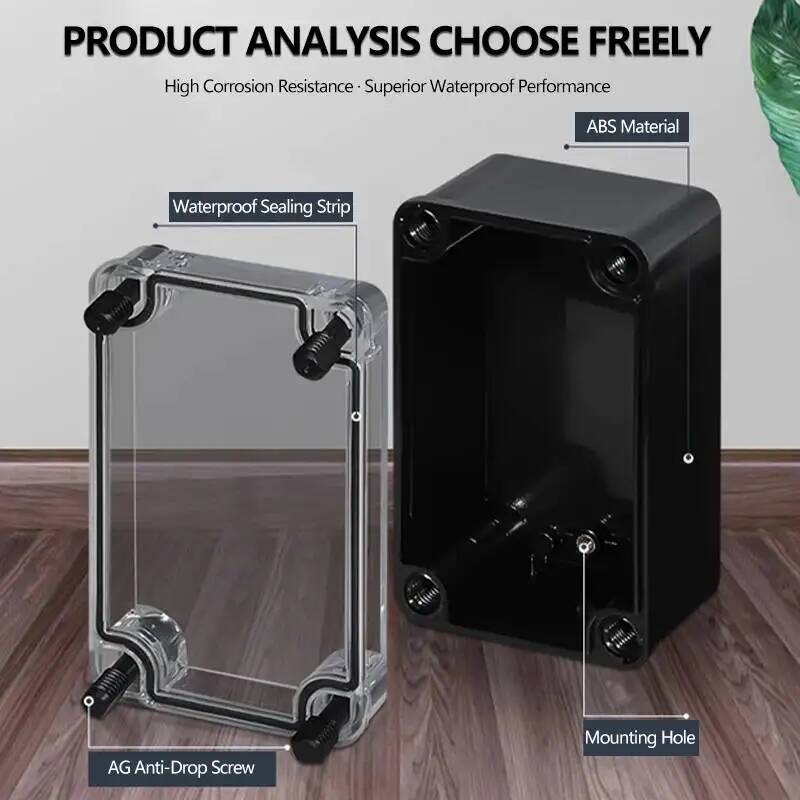 2 個透明カバー防水ジャンクションボックス黒プラスチック端子 - Outdoor Power Box Cover のレビューと価格