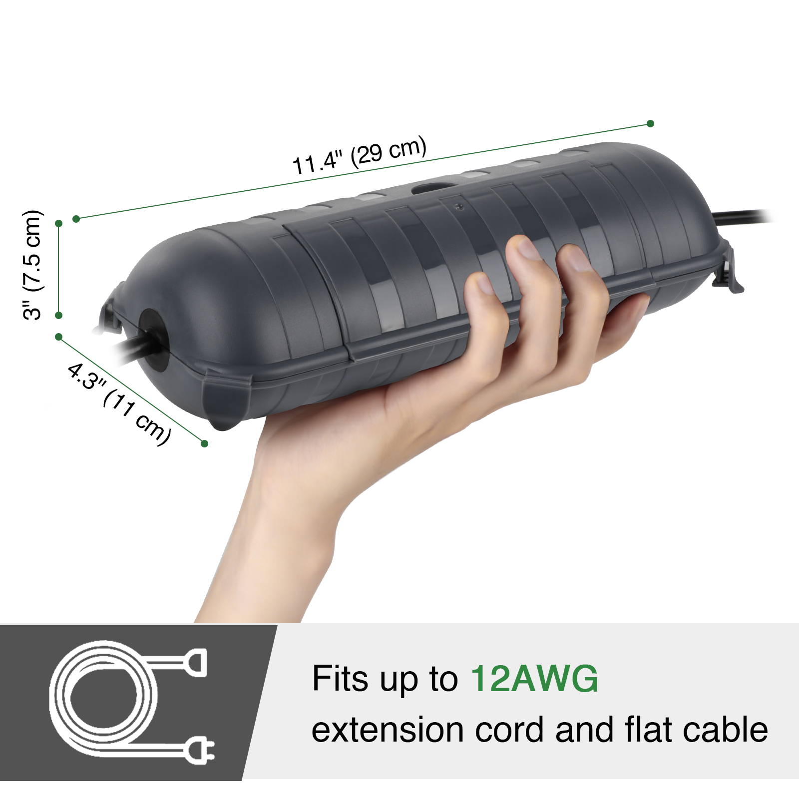 大型耐候性屋外電気ボックスケーブルカバー、延長ケーブル、電源 - Outdoor Power Box Cover のレビューと価格