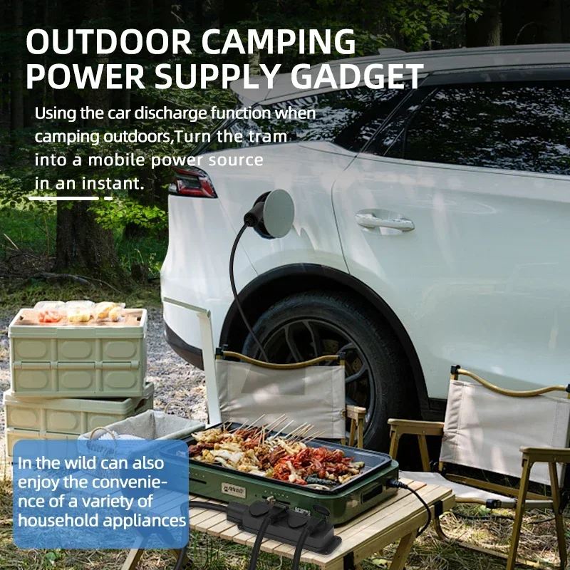 ポータブル16A 4KW電気自動車EV充電器V2Lケーブルサ - Outdoor Power Hub のレビューと価格