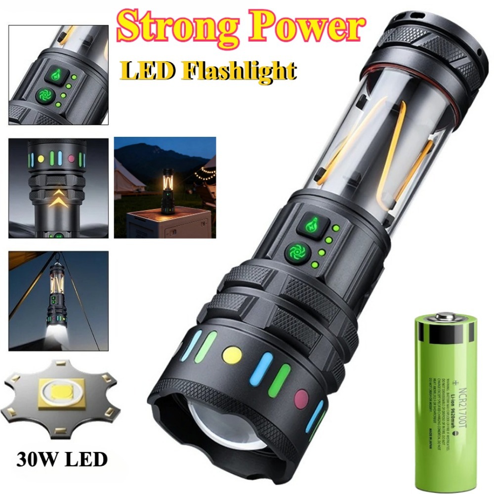 強力な超高輝度LED懐中電灯、Type-C急速充電式ハンドヘ - Outdoor Power Inc のレビューと価格