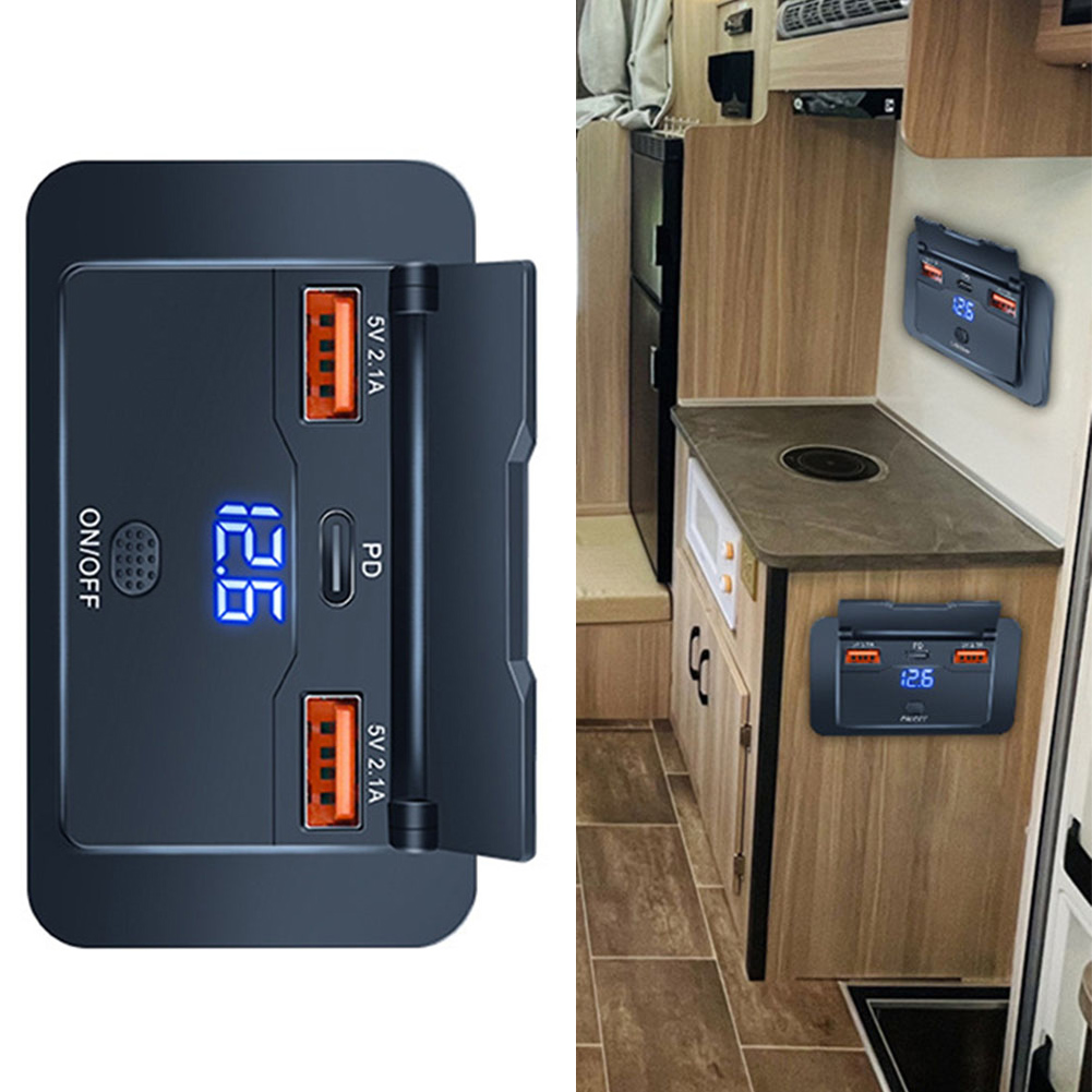 トラック電源コンセント RV ソケット充電器アウトドアアドベ - Outdoor Usb Power Outlet のレビューと価格