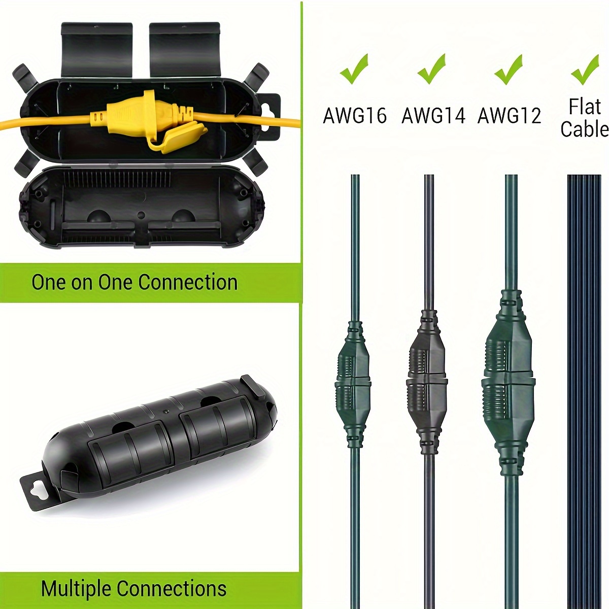 延長コードプラグ接続保護安全カバー、防水屋内屋外、ストリング - Outdoor Power Hub のレビューと価格