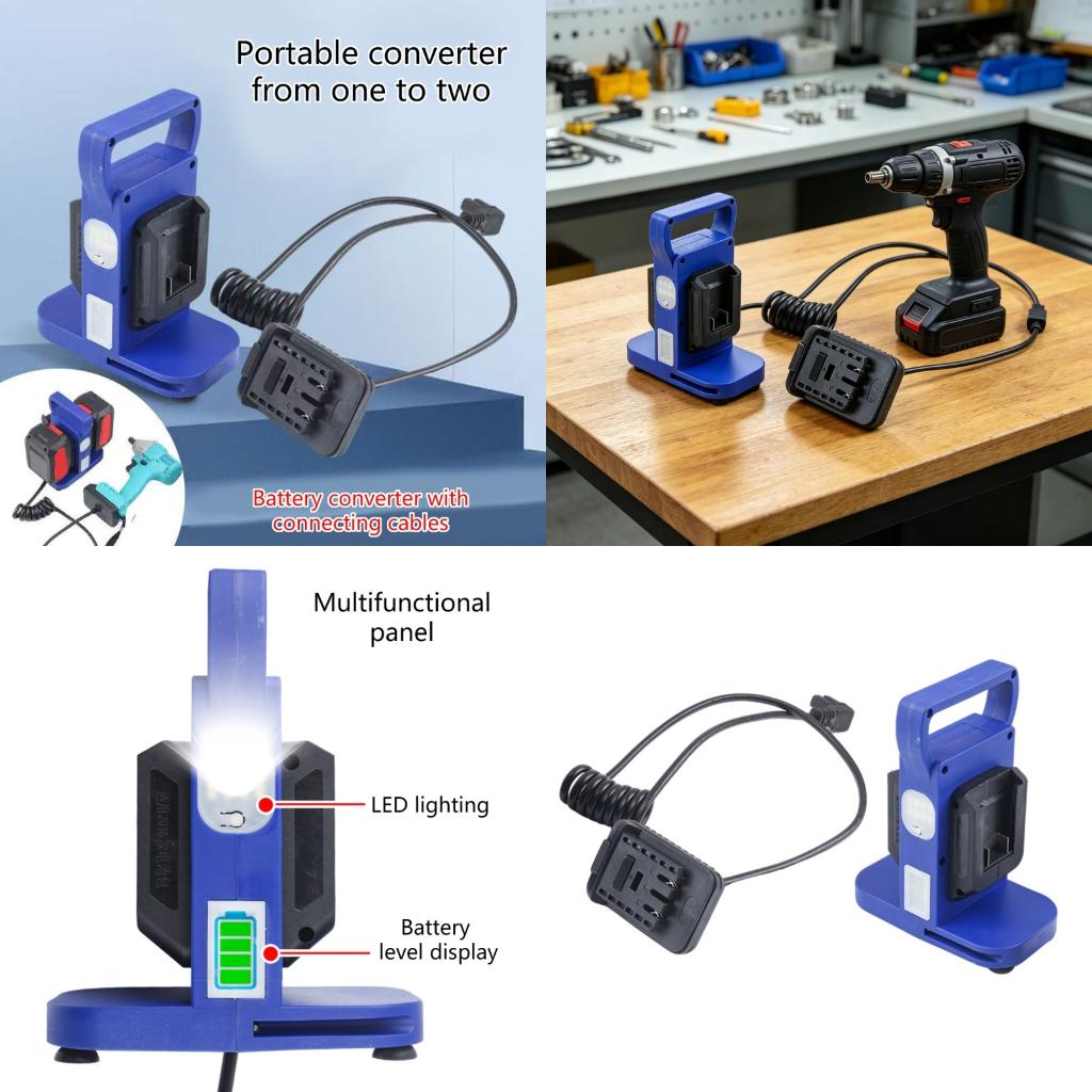 高品質の統合作業灯付き配電ユニットアダプターコンバーター - Outdoor Power Double Adapter のレビューと価格