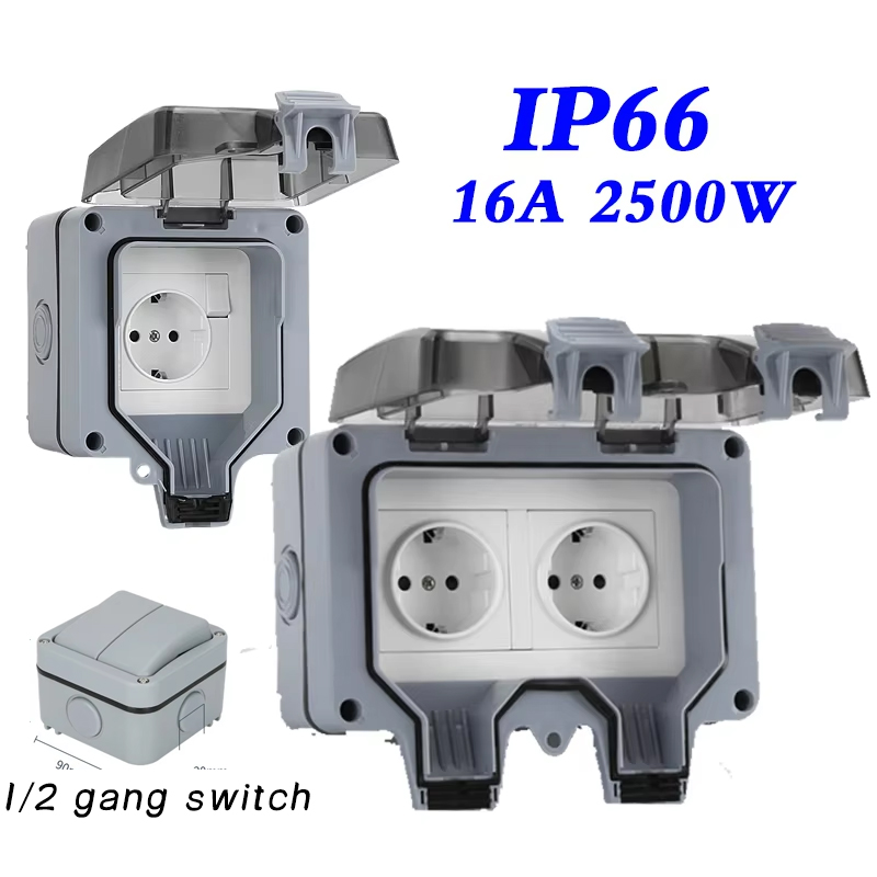 EU KR 屋外壁防水ソケット 16A コンセント韓国電力  - Outdoor Power Hub のレビューと価格