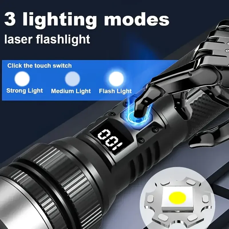 900000LM 強力な LED 懐中電灯 Type-c 充 - Outdoor Power Inc のレビューと価格