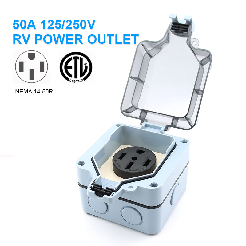 屋外電源コンセントボックス 防水IP66 50A 125v2 - Outdoor Power Hub のレビューと価格
