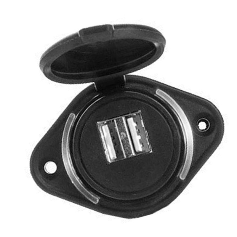 防水電源ソケットユニバーサル 12 24V 車両充電器ダブル - Outdoor Power Double Adapter のレビューと価格