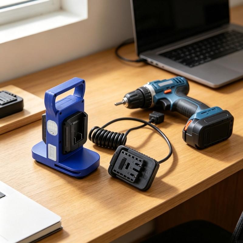 ハンドヘルドダブル出力電力変換アダプタ、内蔵ライトとバッテリ - Outdoor Power Double Adapter のレビューと価格
