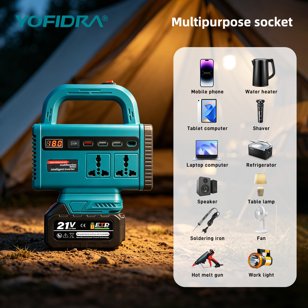 YOFIDRA 220V ポータブルパワーインバーター 屋外 - Outdoor Power Hub のレビューと価格