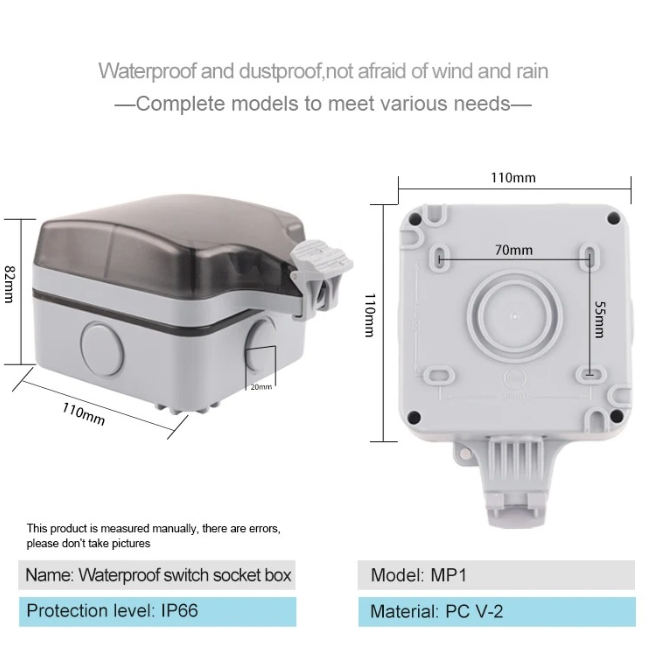 IP66 EU規格ドイツ式屋外防水USBソケット付き壁面電源 - Outdoor Usb Power Outlet のレビューと価格