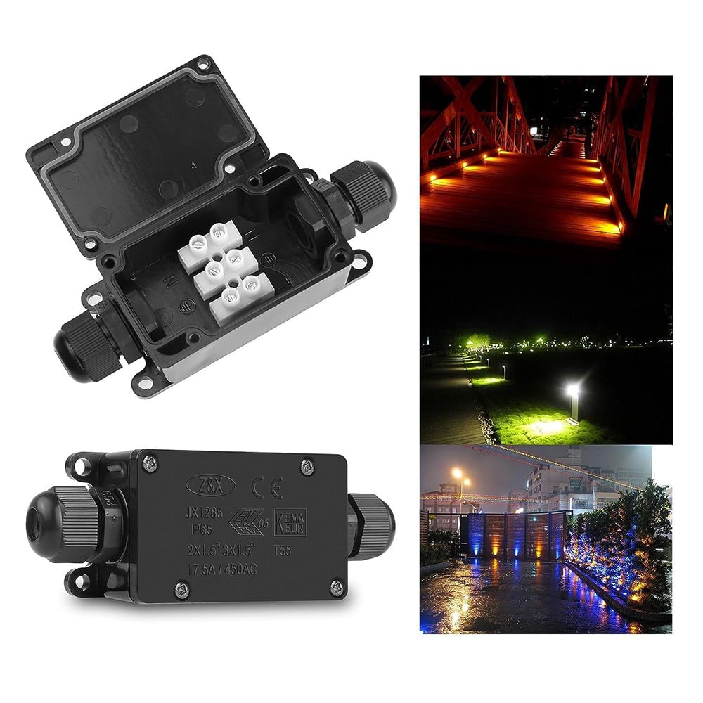 3 個 2Way IP65 防水屋外ジャンクションボックス  - Outdoor Power Cable Junction Box のレビューと価格