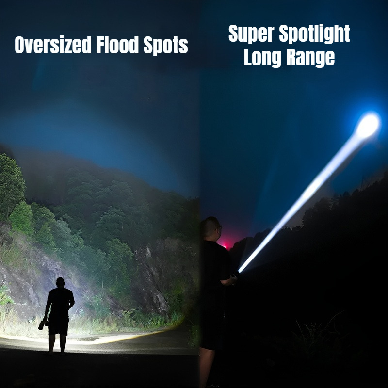 ハイパワー LED 懐中電灯強力な TYPE-C 充電式 C - Outdoor Power Inc のレビューと価格