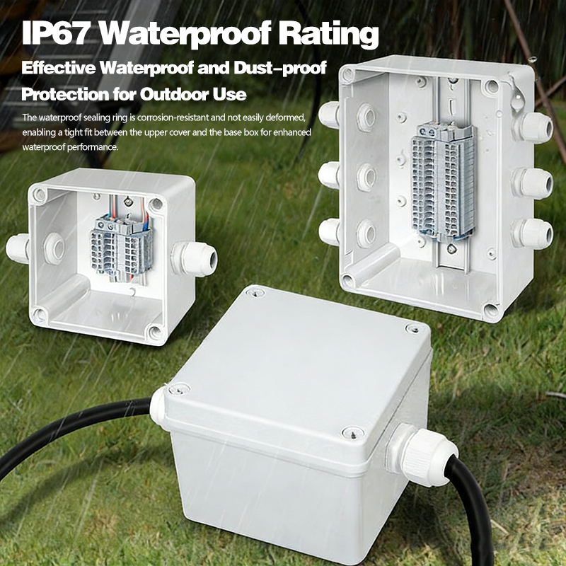 防水ジャンクションボックス、プラグイン端子台付き、多入力多出 - Outdoor Power Cable Junction Box のレビューと価格