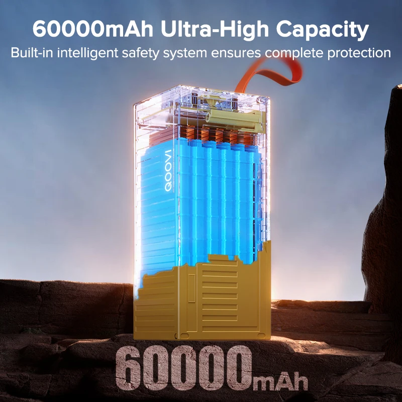 QOOVI 60000mAh パワーバンク 22.5 ワット - Outdoor Usb Power Outlet のレビューと価格