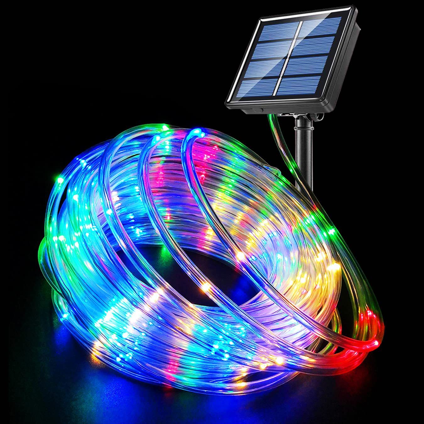 屋外用ソーラー式120LEDレインボーチューブライトストリッ - Outdoor Use Power Strip のレビューと価格
