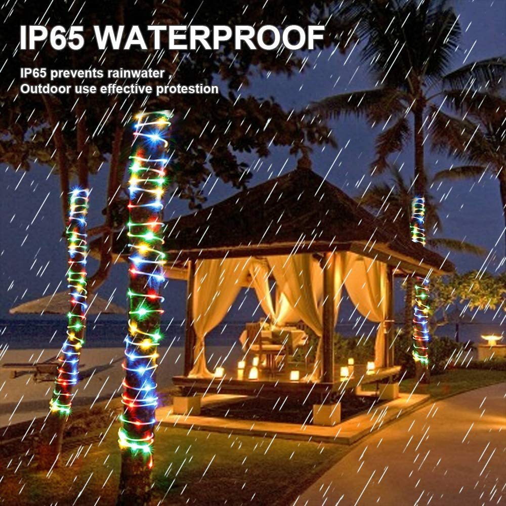 屋外用ソーラー式120LEDレインボーチューブライトストリッ - Outdoor Use Power Strip のレビューと価格